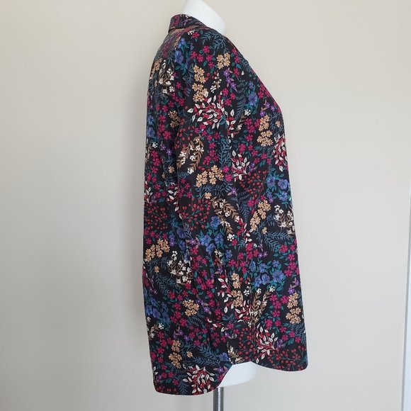 Lands' End Plus Size 16T Tall No Iron Floral Shirt - Picture 2 of 13